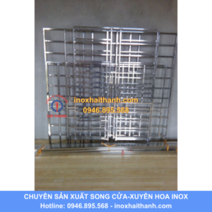 song cửa inox, xuyên hoa inox