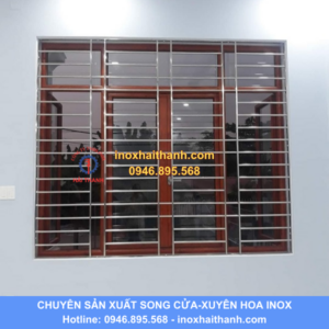 song cửa inox, xuyên hoa inox