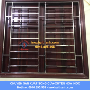 song cửa inox, xuyên hoa inox