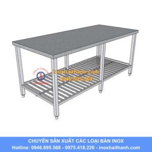 bàn inox có 1 giá nan dưới