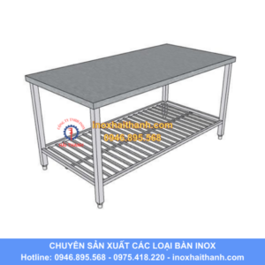 bàn inox có 1 giá nan dưới