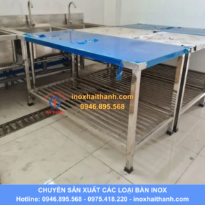 bàn inox có 1 giá nan dưới