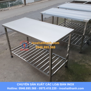 bàn inox có 1 giá nan dưới