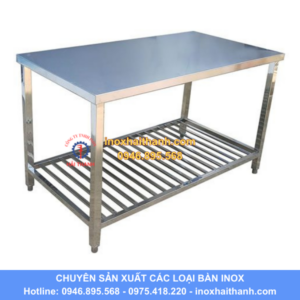 bàn inox có 1 giá nan dưới