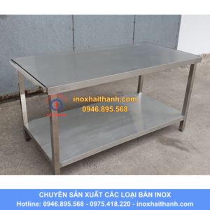 bàn inox có 1 giá phẳng dưới