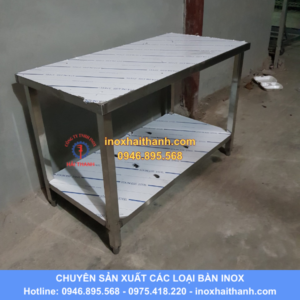 bàn inox có 1 giá phẳng dưới