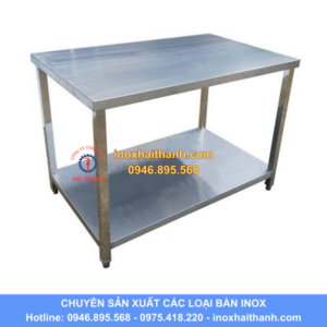 bàn inox có 1 giá phẳng dưới