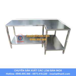 bàn inox có 1 giá phẳng dưới