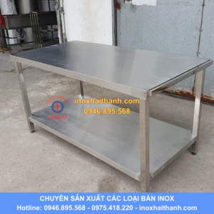 bàn inox có 1 giá phẳng dưới