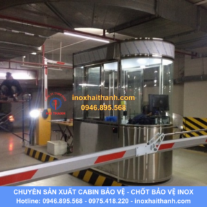 cabin bảo vệ, chốt bảo vệ inox, nhà bảo vệ inox