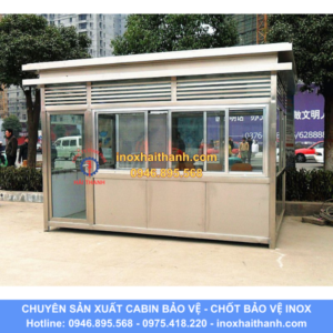 cabin bảo vệ, chốt bảo vệ inox, nhà bảo vệ inox