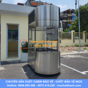 cabin bảo vệ, chốt bảo vệ inox, nhà bảo vệ inox