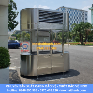 cabin bảo vệ, chốt bảo vệ inox, nhà bảo vệ inox