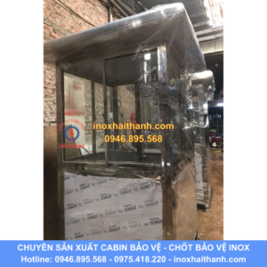 cabin bảo vệ, chốt bảo vệ inox, nhà bảo vệ inox