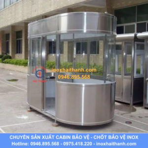 cabin bảo vệ, chốt bảo vệ inox, nhà bảo vệ inox