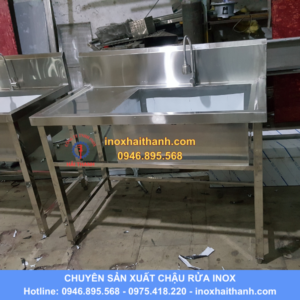 chậu rửa inox 1 hố có bàn