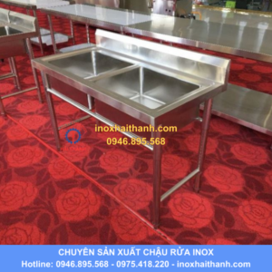 chậu rửa inox 2 hố