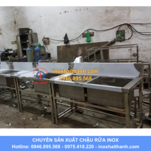 chậu rửa inox 2 hố