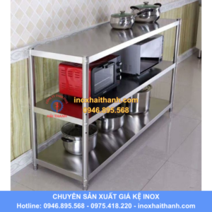 giá kệ phẳng inox 3 tầng