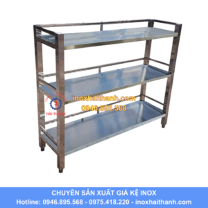 giá kệ phẳng inox 3 tầng