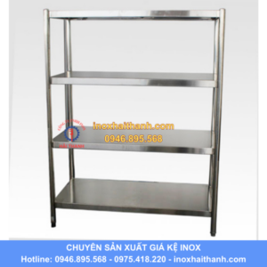 giá kệ phẳng inox 4 tầng