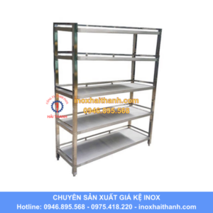 giá kệ phẳng inox 5 tầng