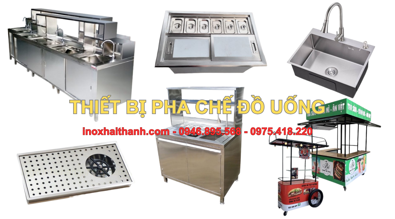 thiết bị quầy pha chế inox