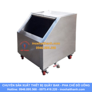 thùng đá inox vát chéo