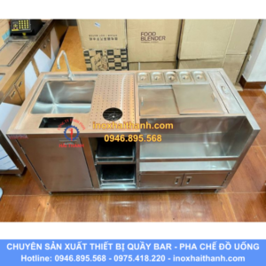 tủ quầy pha chế inox