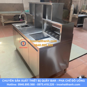 tủ quầy pha chế inox