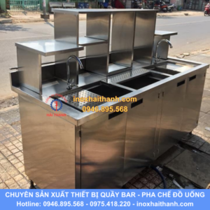 tủ quầy pha chế inox