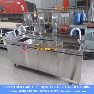 tủ quầy pha chế inox