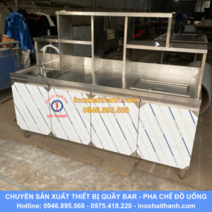 tủ quầy pha chế inox