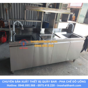 tủ quầy pha chế inox