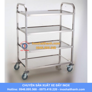 xe đẩy inox 3 tầng